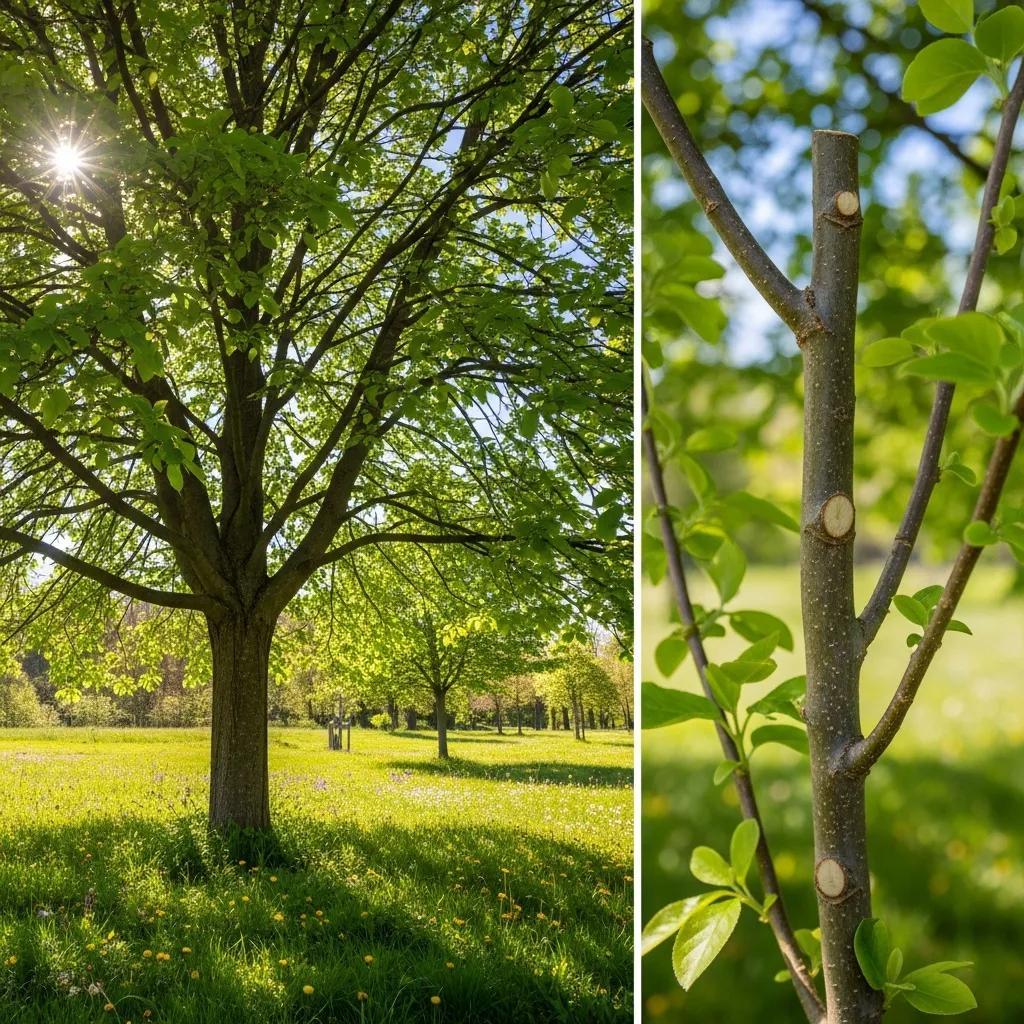Healthy tree showcasing professional pruning benefits for tree health and safety, featuring vibrant green leaves and well-maintained structure in a sunlit park setting.